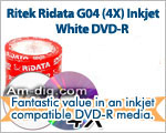 Ritek Ridata G04 (4X) Inkjet White DVD-R Spindle