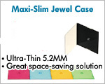 Our Maxi Slim CD jewel cases are just 5.2mm thick