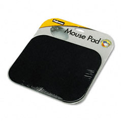 Fellowes 58024: Mouse Pad, Black Nonskid Rubber