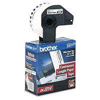 Brother DK2214: Paper Label, White, 0.5" x 1200" Brother DK2214: Paper Label, White, 0.5" x 1200"