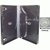 DVD Case - Black Quad with M-Lock