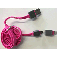 Earldom WZNB-21: 2 in 1 iPhone & Micro USB - Pink