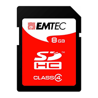 EMTEC ECMSD8GHC4: SDHC Memory Card 8GB Class-4 EMTEC ECMSD8GHC4: SDHC Memory Card 8GB Class-4