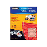 Fellowes 52018: Hot Laminating Pouches, Assorted Fellowes 52018: Hot Laminating Pouches, Assorted