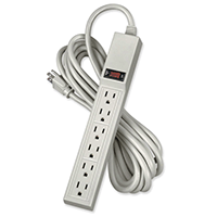Fellowes 99000: Power Strip, 6 Outlet, Platinum Fellowes 99000: Power Strip, 6 Outlet, Platinum