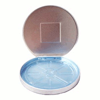 Tin CD/DVD Case Round D-Shape no Window w/ Indent Tin CD/DVD Case Round D-Shape no Window w/ Indent