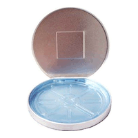 Tin CD Case - Round Hinged no Window with Indent Tin CD Case - Round Hinged no Window with Indent