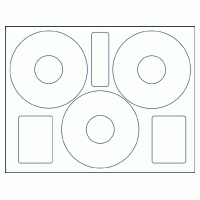 Klone 50430C: 3-UP CD Label Sheets for Neato Klone 50430C: 3-UP CD Label Sheets for Neato