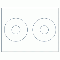 Klone 61150C: 2-UP CD Label Sheets for Avery Klone 61150C: 2-UP CD Label Sheets for Avery