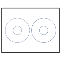 Klone 61200C: 2-UP CD Label Sheets for Avery Klone 61200C: 2-UP CD Label Sheets for Avery