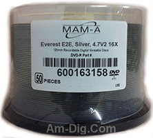 MAM-A 163158: DVD-R 4.7GB Silver Everest Cakebox MAM-A 163158: DVD-R 4.7GB Silver Everest Cakebox