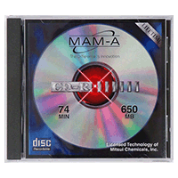 MAM-A 40381: 650MB No Logo Clear Top Coat in Case MAM-A 40381: 650MB No Logo Clear Top Coat in Case