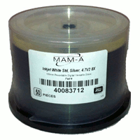 MAM-A 83712: DVD+R 8.5GB InkJet White Dual Layer MAM-A 83712: DVD+R 8.5GB InkJet White Dual Layer