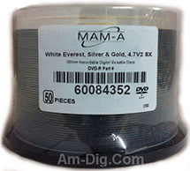 MAM-A 84352: DVD-R 4.7GB Everest Print S&G Alloy MAM-A 84352: DVD-R 4.7GB Everest Print S&G Alloy