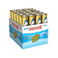 Maxell 723849: AAA Alkaline Batteries, LR03 20MP Maxell 723849: AAA Alkaline Batteries, LR03 20MP