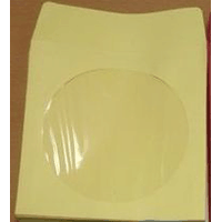 CD/DVD  Sleeve - Yellow Paper with Flap& Window