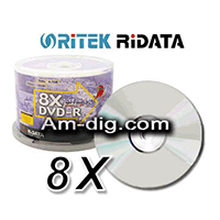 Ritek Ridata G05 (8x) Matte DVD-R Spindle Ritek Ridata G05 (8x) Matte DVD-R Spindle