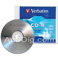 Verbatim 94776 CDR 700MB 52x Branded-1pk Slim Case Verbatim 94776 CDR 700MB 52x Branded-1pk Slim Case