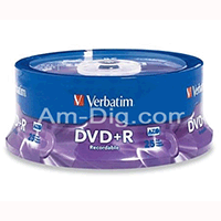 Verbatim 95033 DVD+R Discs 4.7GB 16X-25pk Spindle Verbatim 95033 DVD+R Discs 4.7GB 16X-25pk Spindle
