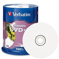 Verbatim 95145:DVD+R 4.7GB 16X White Inkjet Verbatim 95145:DVD+R 4.7GB 16X White Inkjet