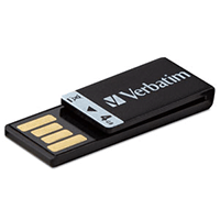 Verbatim 97555: Clip-It USB Black Flash Drive, 4GB Verbatim 97555: Clip-It USB Black Flash Drive, 4GB