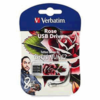 Verbatim 98660: Mini Tattoo USB Flash Drive, 8GB Verbatim 98660: Mini Tattoo USB Flash Drive, 8GB