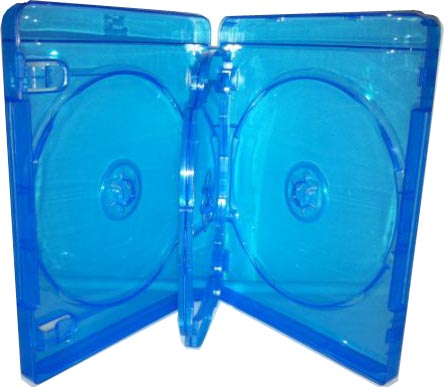 Blu-Ray Case - Light Blue Quad 22mm With Flip Tray from Am-Dig