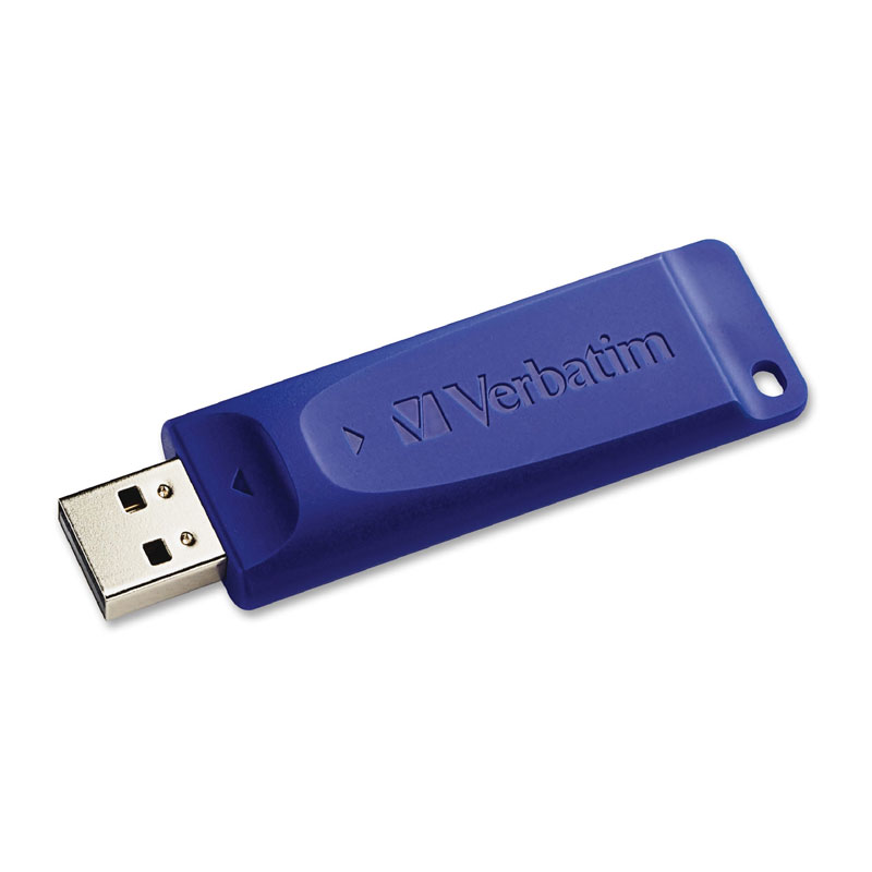 Verbatim 98658 USB Flash Drive 64GB Blue TAA from Am-Dig