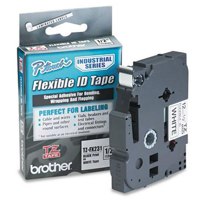 Brother TZEFX231: Flexible Tape, White 47"x 26.2ft from Am-Dig