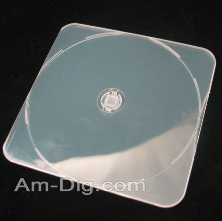 CD/DVD Clear Poly 4mm Square Case from Am-Dig
