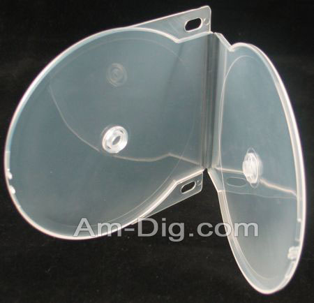 CD Case - Clam Shell Clear Single w/ Binder Holes from Am-Dig