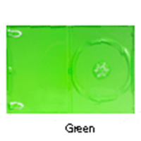 DVD Case - Single Disc Holder Solid Green 14mm from Am-Dig