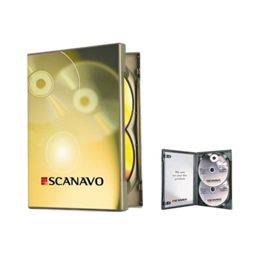DVD Case - Scanavo Double Black 22mm Spine from Am-Dig