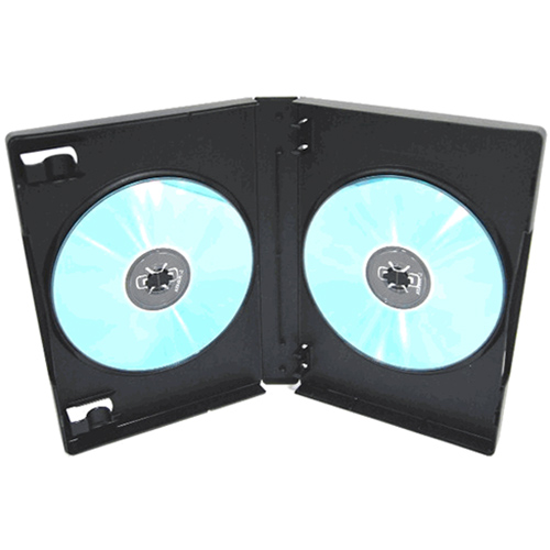 DVD Case - Black Double 27mm Spine - M-Lock Hub from Am-Dig