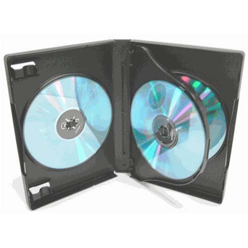DVD Case - Black Triple 14mm Spine - M-Lock Hub from Am-Dig