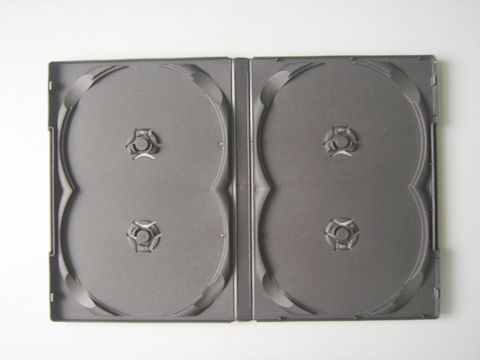 DVD Case - Black Quad 14mm - Overlap Style from Am-Dig