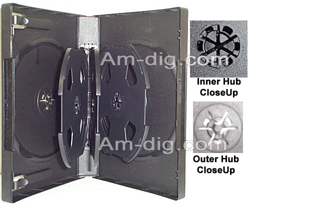 DVD Case - Black Seven Disc Holder from Am-Dig