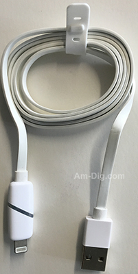 Earldom WZNB-06: LED iPhone 5/6 to USB - White from Am-Dig
