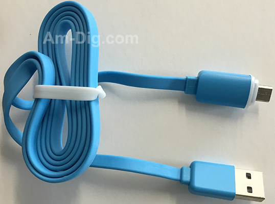 Earldom WZNB-23: LED Micro to USB Cable - Blue from Am-Dig