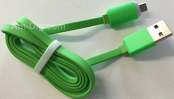 Earldom WZNB-23: LED Micro to USB Cable - Green from Am-Dig