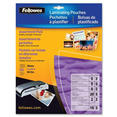 Fellowes 5208401: Hot Laminating Pouches, Assorted from Am-Dig