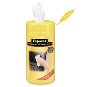 Fellowes Screen Cleaning Wipes,100/Tub