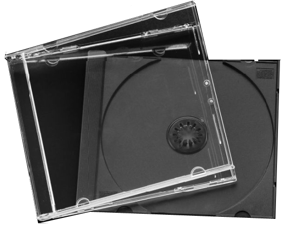 CD Jewel Case - Black Single Unassembled from Am-Dig