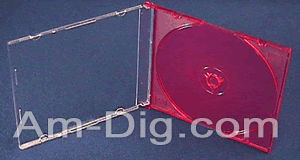 CD Jewel Case - MaxiSlim 5.2mm Red Single from Am-Dig