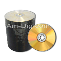 MAM-A 45113: GOLD CD-R 650MB No Logo Matte Stack from Am-Dig