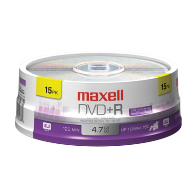 Maxell 639008 DVD+R 4.7GB 16x 15pk Spindle