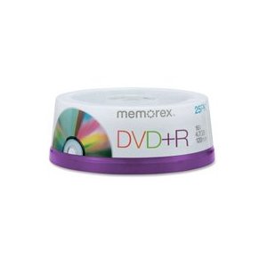 Memorex DVD+R, 4.7GB, 16x, 25pk Spindle,