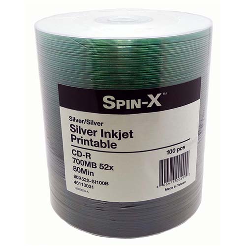 Prodisc / Spin-X 46113031 CD-R Silver Inkjet Print from Am-Dig
