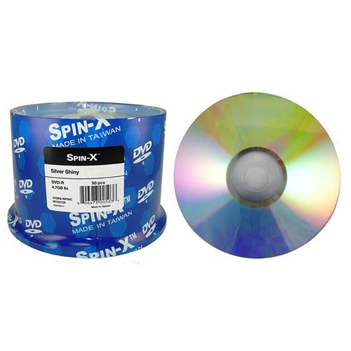 Prodisc / Spin-X 46153129: DVD-R 8x Silver Shiny from Am-Dig