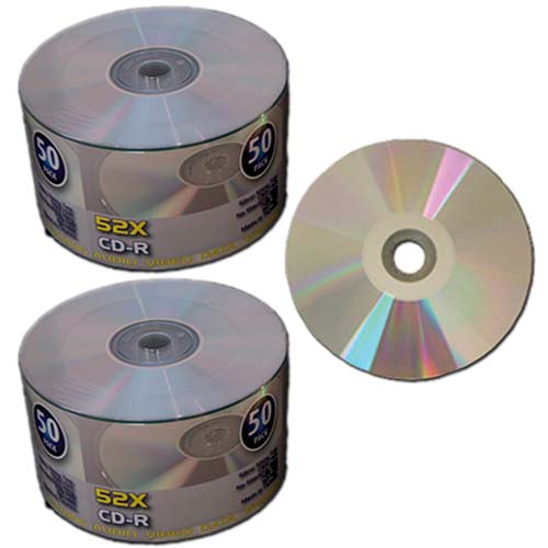 clear hub Surface 50 Pack Wrap RODISC CD-R80 52X Silver Shiny Smooth to center